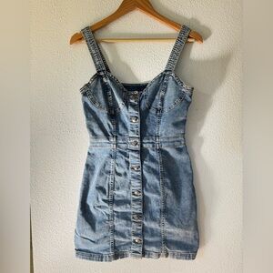 Bustier jean mini dress